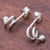 Spiral-Shaped Sterling Silver Stud Earrings from Thailand 'Swirling Strand'