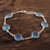 21-Carat Blue Chalcedony Station Bracelet from India 'Shimmering Blue'