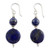 Lapis Lazuli Dangle Earrings from India 'Bihar Moons'