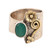 Floral Green Onyx Cocktail Ring Crafted in India 'Garden Gold'