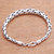 High-Polish Sterling Silver Wheat Chain Bracelet from Bali 'Expanding Gleam'