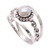 Dot Pattern Cultured Pearl Cocktail Ring from Bali 'Dotted River'