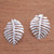 Monstera Leaf Sterling Silver Drop Earrings from Bali 'Monstera Elegance'