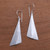 Sterling Silver Pyramid Dangle Earrings from Bali 'Modern Pyramids'