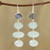 38-Carat Blue Chalcedony and Labradorite Dangle Earrings 'Fantastic Mist'