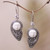Pear-Shaped Sterling Silver Dangle Earrings 'Pear Faces'