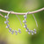 Circle Pattern Sterling Silver Half-Hoop Earrings from Bali 'Circle Arches'