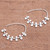 Circle Pattern Sterling Silver Half-Hoop Earrings from Bali 'Circle Arches'