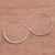 Handcrafted Sterling Silver Half-Hoop Earrings from Bali 'Expanding Beauty'