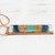 Blue and Brown Glass and Leather Pendant Necklace 'Layers of Ocean'