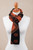 Black and Pumpkin Knit Alpaca Blend Wrap Scarf from Peru 'Black and Pumpkin Andes'