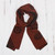 Men's Black and Mahogany Alpaca Blend Scarf from Peru 'Mahogany and Black Cosmovision' Men's Black and Mahogany Alpaca Blend Scarf from Peru 'Mahogany and Black Cosmovision'