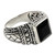 Men's Sterling Silver and Onyx Ring 'Sultan'