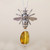 Bee-Themed Amber Pendant Necklace from Mexico 'Worker Bee'