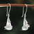 Handmade Fine 950 Silver Flower Earrings 'Magnificent Calla'