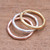 3 Bamboo Motif Rings in Silver, Gold and Rose Gold 'Bamboo Trio'