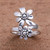 Double Flower Sterling Silver Cocktail Ring from Bali 'Flower Duo'