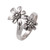 Double Flower Sterling Silver Cocktail Ring from Bali 'Flower Duo'