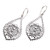 Sun Pattern Sterling Silver Dangle Earrings from Bali 'Jagaraga Sun'
