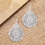 Drop-Shaped Sterling Silver Dangle Earrings from Bali 'Glorious Teardrops'