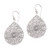 Drop-Shaped Sterling Silver Dangle Earrings from Bali 'Glorious Teardrops'
