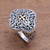 Cross-Themed Gold Accented Sterling Silver Signet Ring 'Jagaraga Prince'