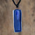 Deep Blue Recycled Glass Pendant Necklace from Costa Rica 'Serene Mood'