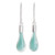 Sky Blue Art Glass Dangle Earrings from Costa Rica 'Sky Lake'