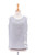 Floral Embroidered Cotton Tank Top in Ash from Thailand 'Flirty Bloom in Ash'