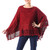 Short Knit Poncho in Claret from Thailand 'Incredible in Claret'
