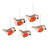 Wool Felt Bird Ornaments from India Set of 5 'Holiday Song'