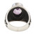Om-Themed Amethyst Single-Stone Ring from India 'Om Glitter'