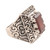 Men's Rectangular Garnet Ring from India 'Delhi Crimson'