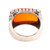 Men's Orange Onyx Ring Crafted in India 'Sunset Vines'