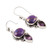 Regal Sterling Silver and Amethyst Earrings from India 'Regal Allure'