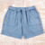 Drawstring Cotton Shorts in Sky Blue from India 'Summer Relaxation in Sky Blue'