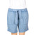 Drawstring Cotton Shorts in Sky Blue from India 'Summer Relaxation in Sky Blue'