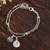 Multi-Gemstone Sterling Silver Bracelet from India 'Colorful Charm'