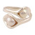 Lily Flower Cultured Pearl Wrap Ring from India 'Lily Twins'