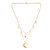 Gold Plated Sterling Silver Moon and Star Necklace 'Celestial Gleam'
