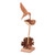 Wood Hummingbird Sculpture Crafted in Bali 'Sipping Hummingbird'