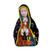 Hand-Painted Talavera-Style Ceramic Mary Wall Sculpture 'Praying Mary'