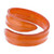 Modern Leather Wrap Bracelet in Orange from Thailand 'Simple Caress in Orange'
