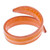 Modern Leather Wrap Bracelet in Orange from Thailand 'Simple Caress in Orange'