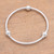 Orb Motif Sterling Silver Bangle Bracelet from Bali 'Round Trio'