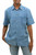 Men's Batik Linen and Cotton Blend Shirt in French Blue 'Indigo Stripes'