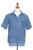 Men's Batik Linen and Cotton Blend Shirt in French Blue 'Indigo Stripes'