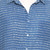 Men's Batik Linen and Cotton Blend Shirt in French Blue 'Indigo Stripes'