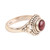 Garnet and Sterling Silver Cocktail Ring from India 'Gemstone Moon'