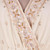 Ivory Beaded Polyester Wrap-Style Dress 'Georgette Glamour'